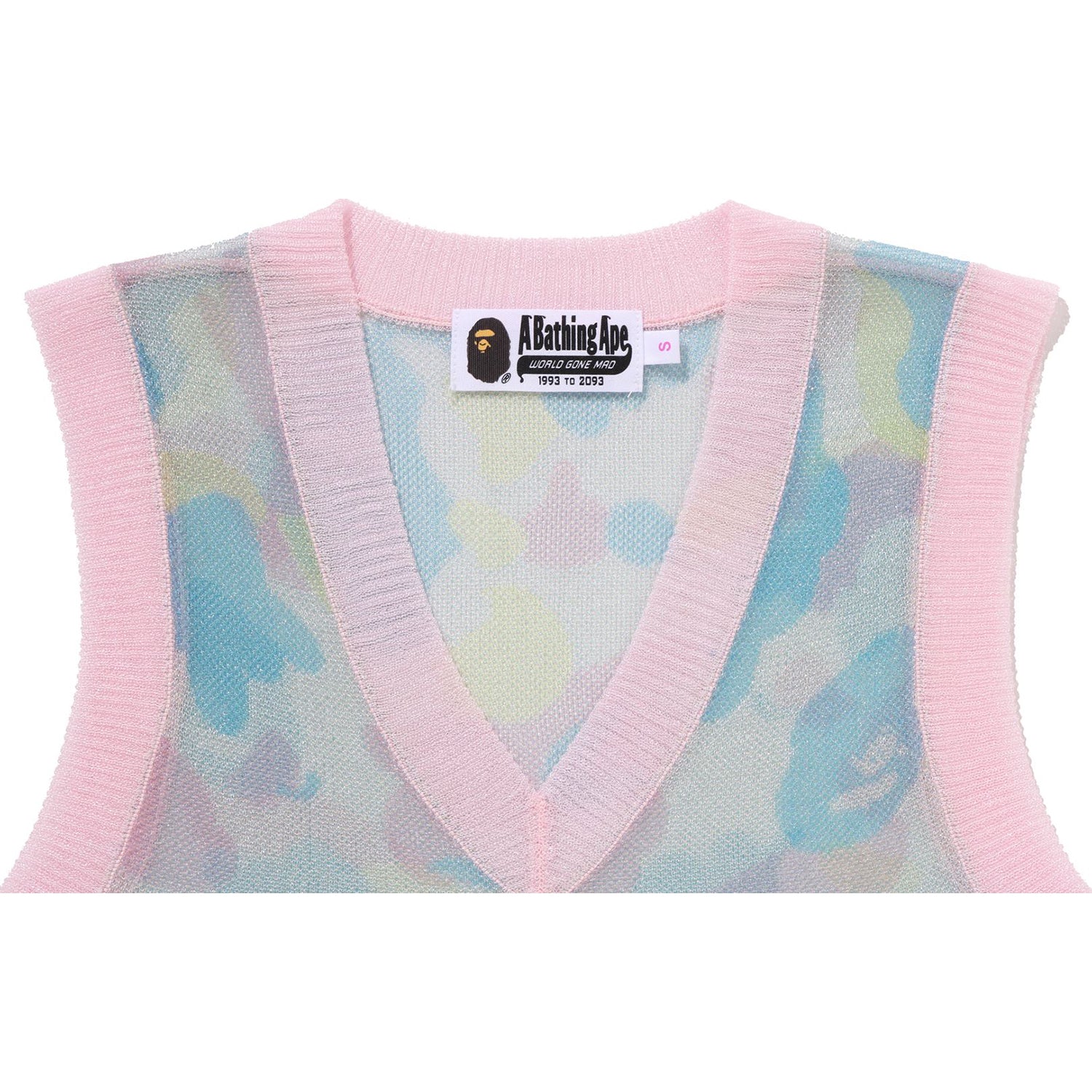 New Multi Camo Metallic Cropped Knit Vest Ladies A bathing ape – Гарантія оригінальності – детальний вид