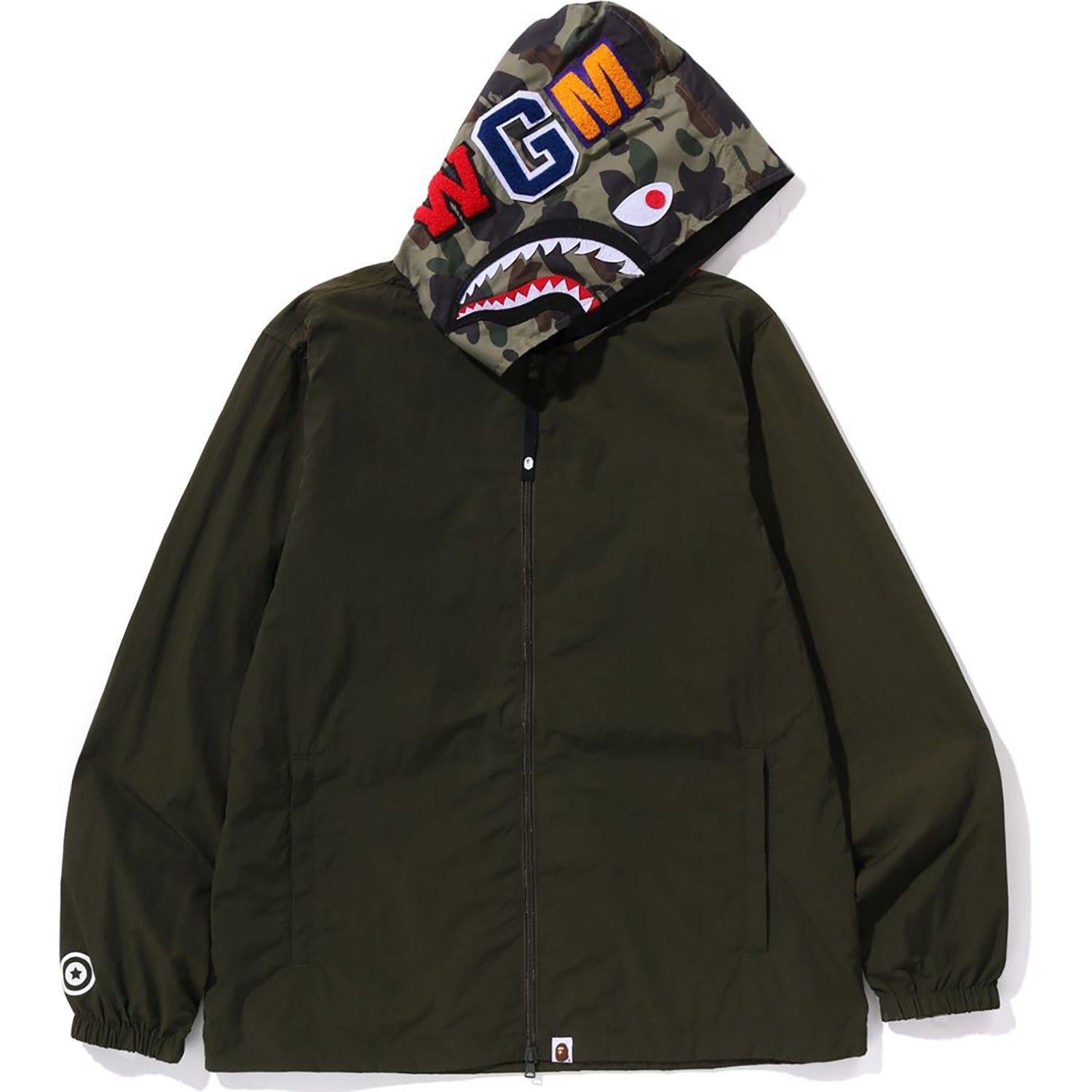 1st Camo Shark Hoodie Jacket Mens A bathing ape оригінал – Купити в Україні – боковий вид