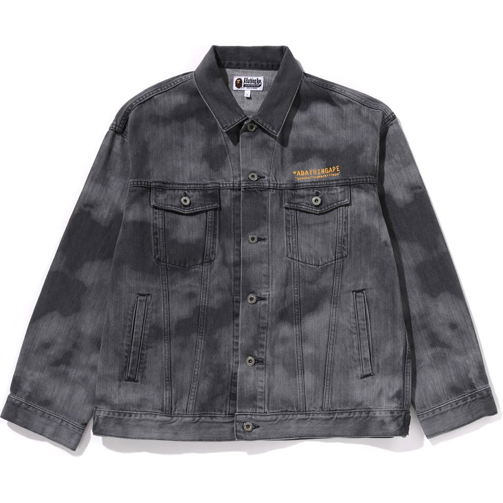 Оригінальна High Tone Bleach Denim Jacket Mens A bathing ape – боковий вид