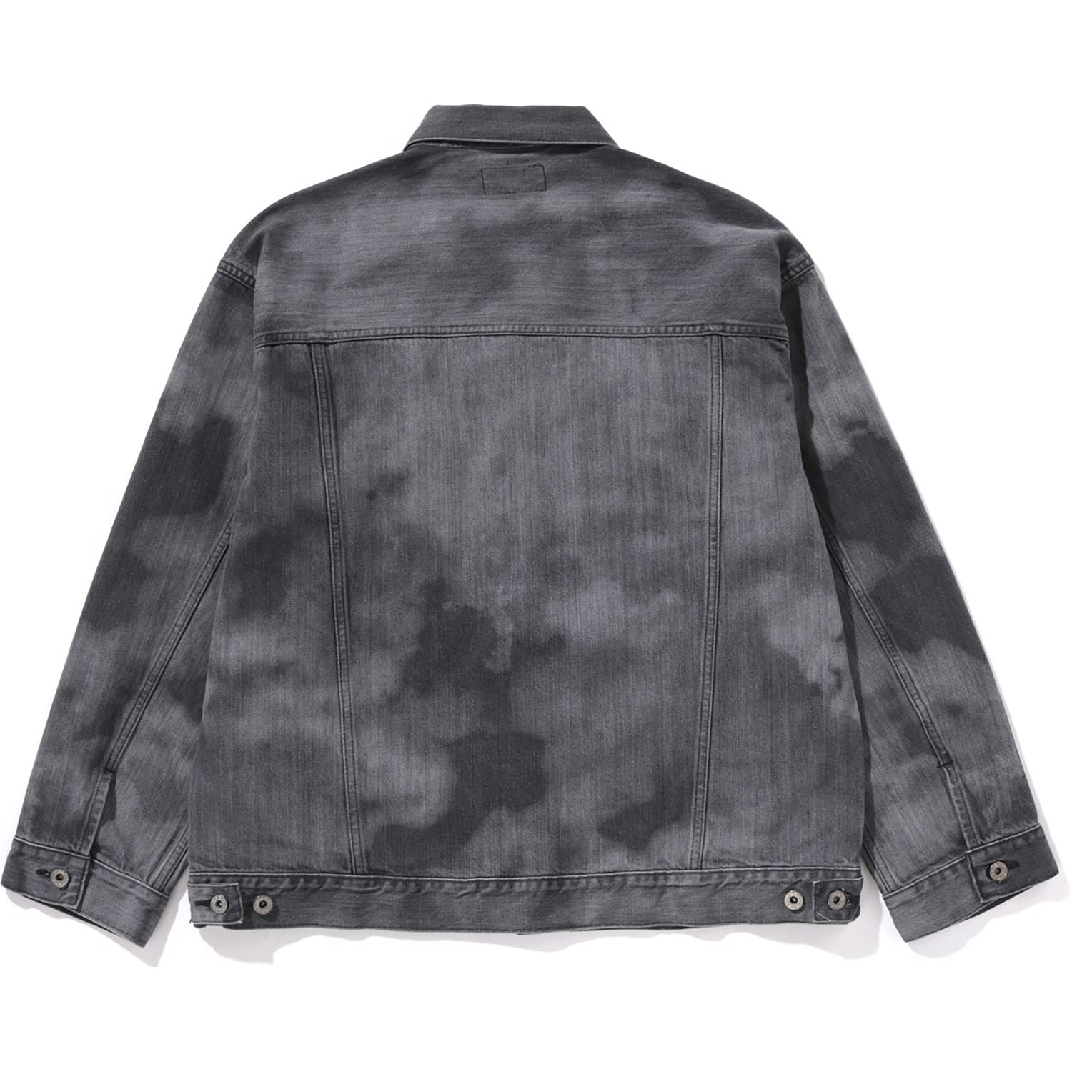 Оригінальна High Tone Bleach Denim Jacket Mens A bathing ape – вид ззаду