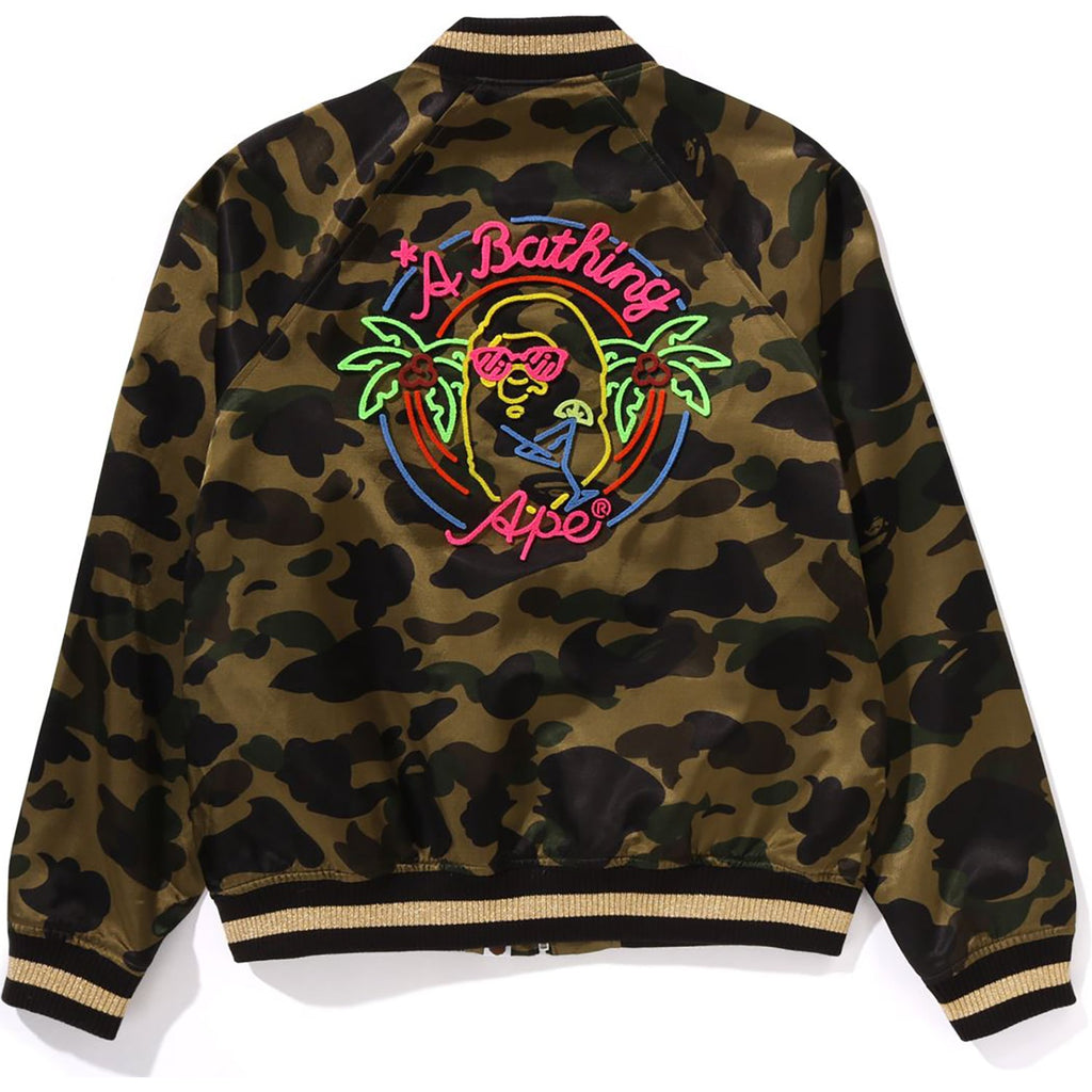 1st Camo Neon Ape Head Souvenir Jacket Ladies A bathing ape оригінал – Купити в Україні – боковий вид