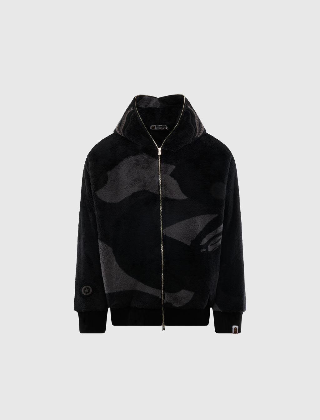 Оригінальна Color Camo Shark Full Zip Sherpa Jacket A bathing ape – боковий вид