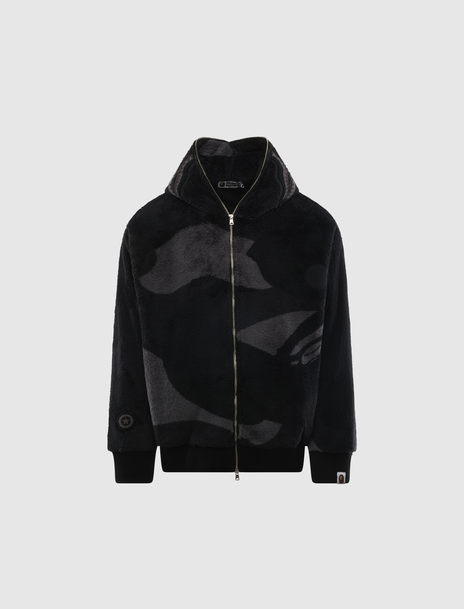 Оригінальна Color Camo Shark Full Zip Sherpa Jacket A bathing ape – боковий вид