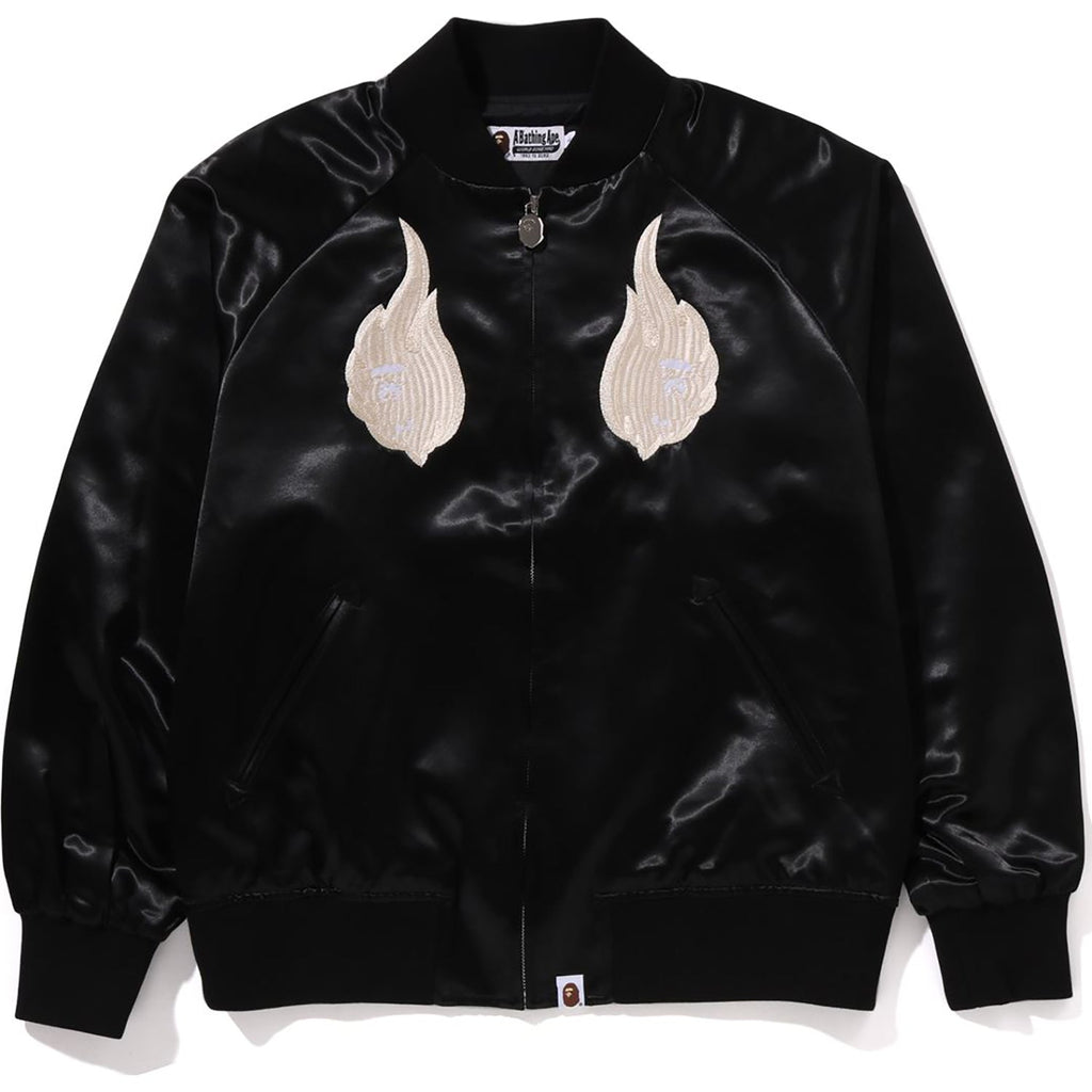 Skeleton Logo Souvenir Jacket Mens A bathing ape – Гарантія оригінальності – боковий вид