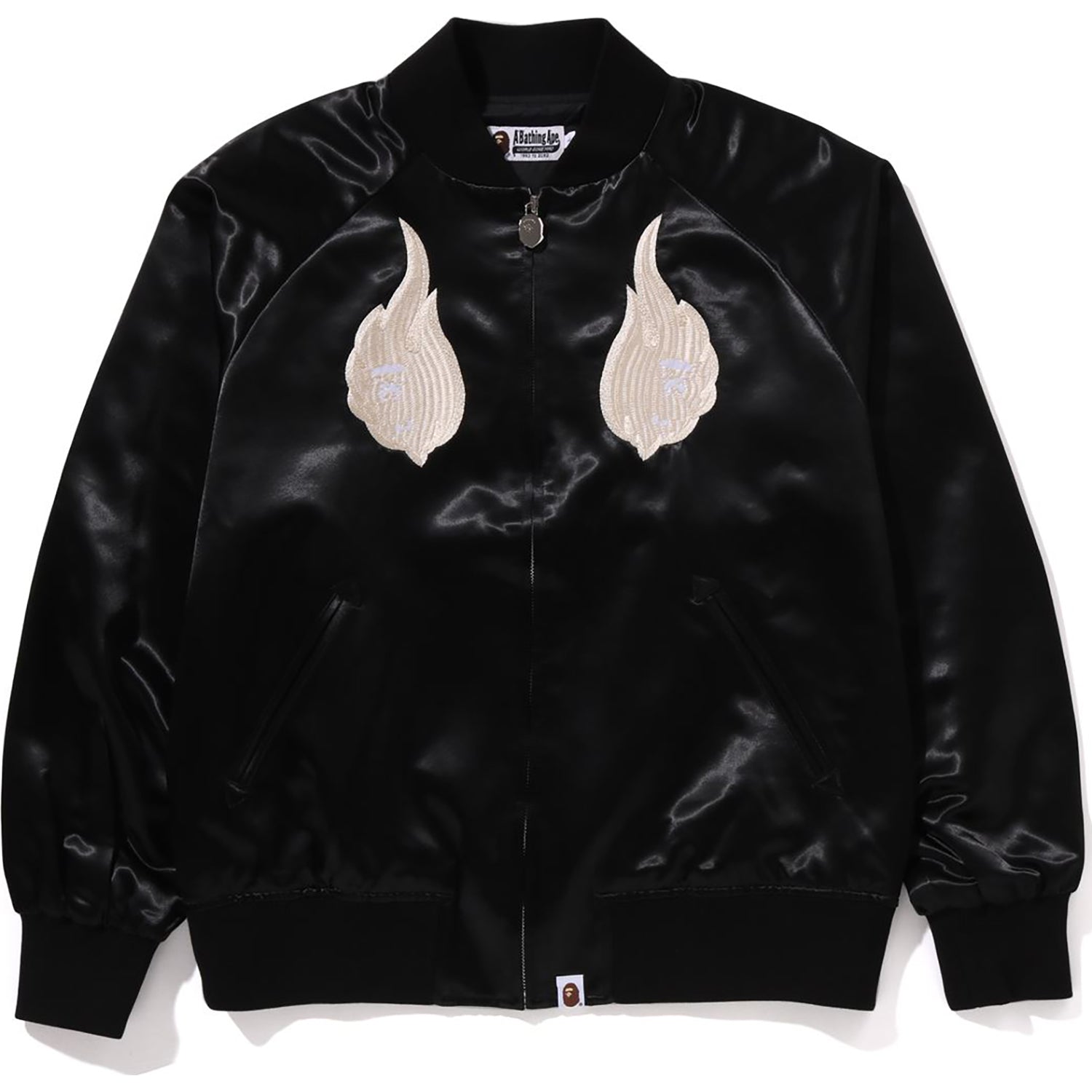 Skeleton Logo Souvenir Jacket Mens A bathing ape – Гарантія оригінальності – боковий вид