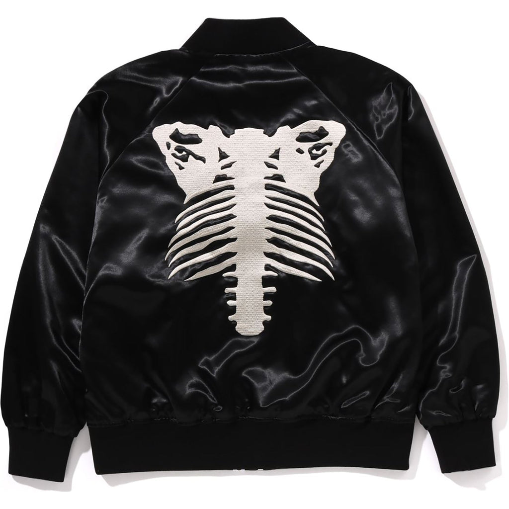 Skeleton Logo Souvenir Jacket Mens A bathing ape – Гарантія оригінальності – вид ззаду