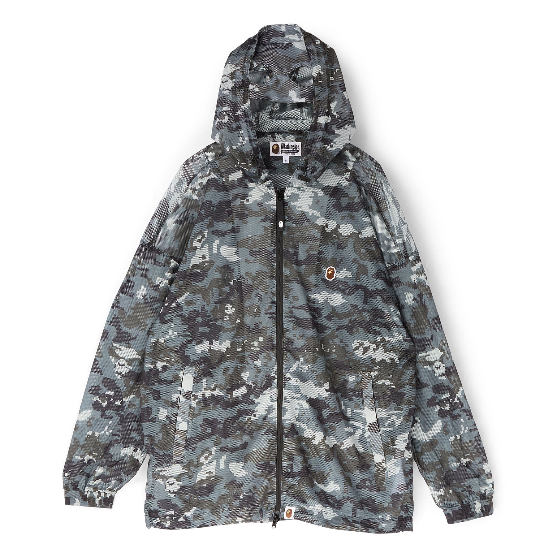 Multi Pixel Camo Mesh Hoodie Jacket M A bathing ape – Гарантія оригінальності – боковий вид