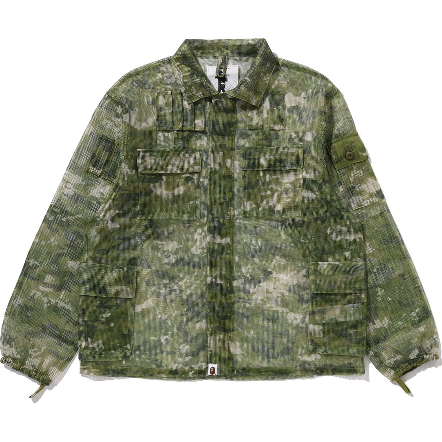 Multi Pixel Camo Mask Hooded Shirt Jacket Mens A bathing ape оригінал – Купити в Україні – вид ззаду