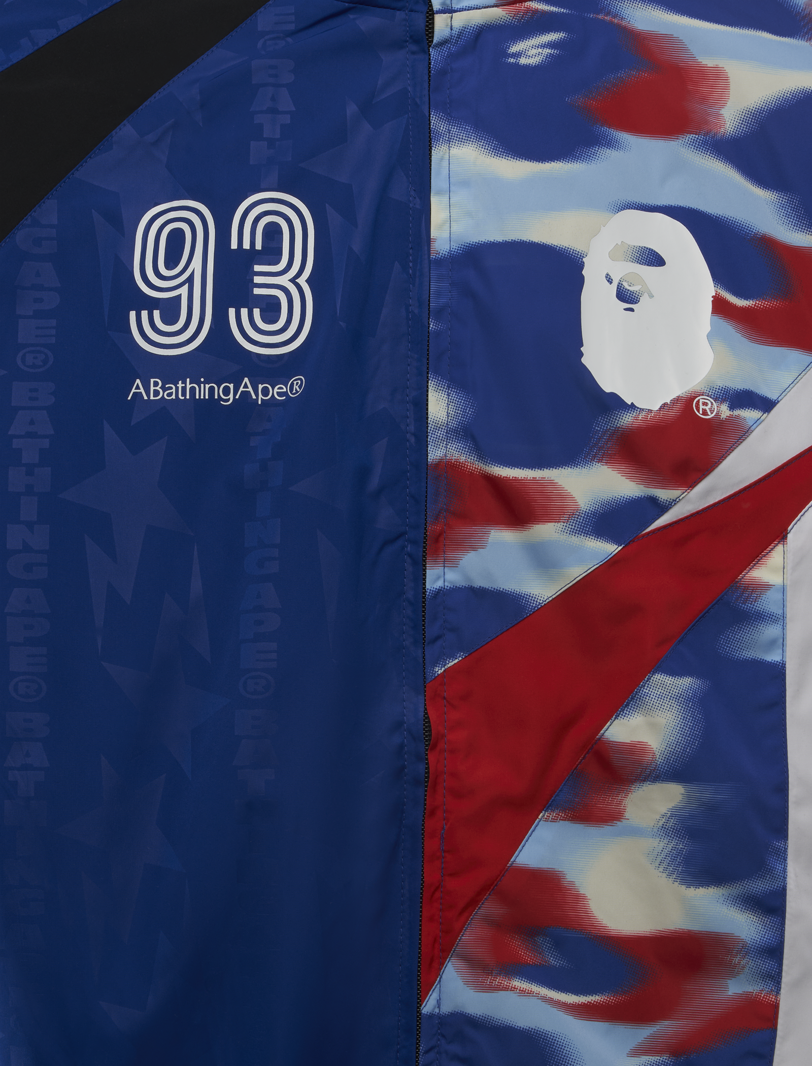 Оригінальна Split Stand Collar Track Jacket A bathing ape – вид ззаду