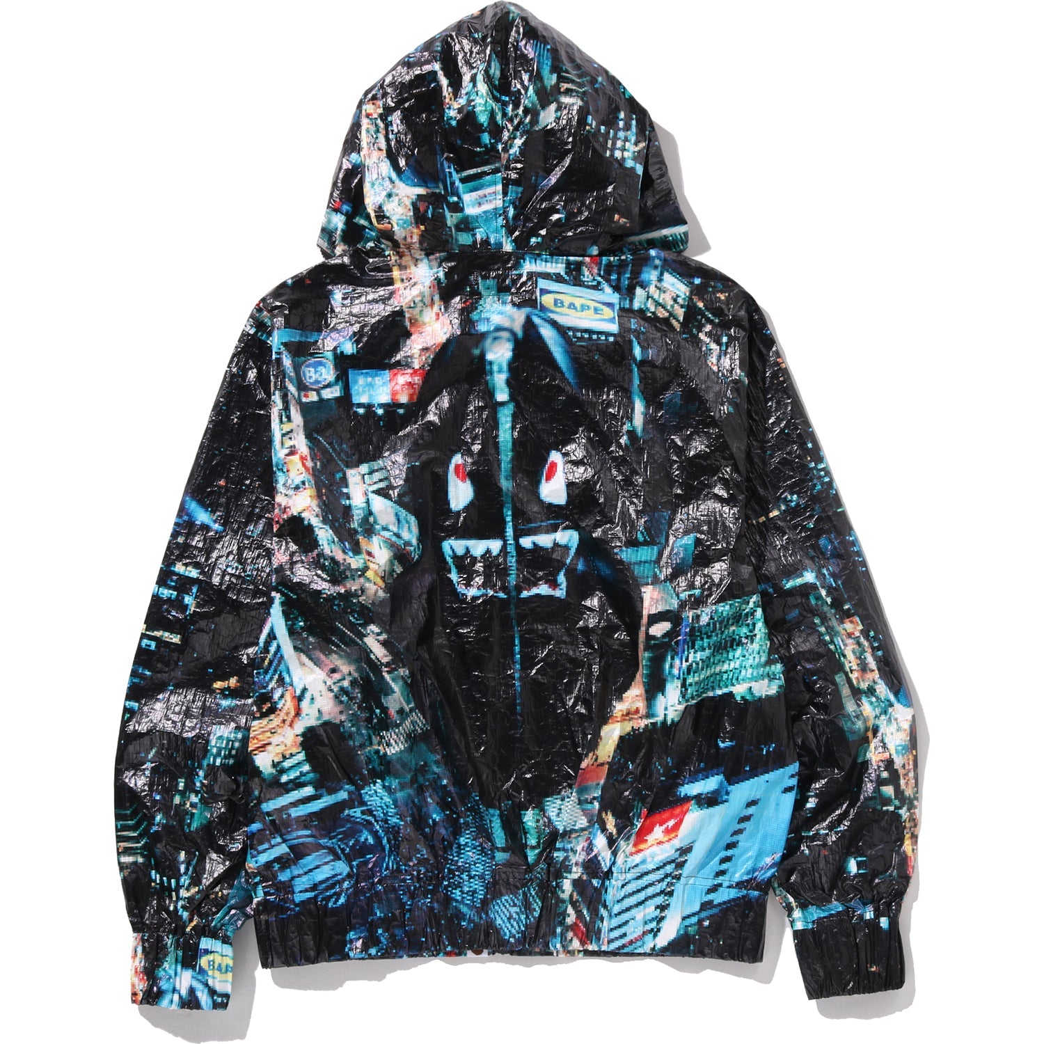 Overall Print Crease Hooded Jacket Mens A bathing ape оригінал – Купити в Україні – вид ззаду