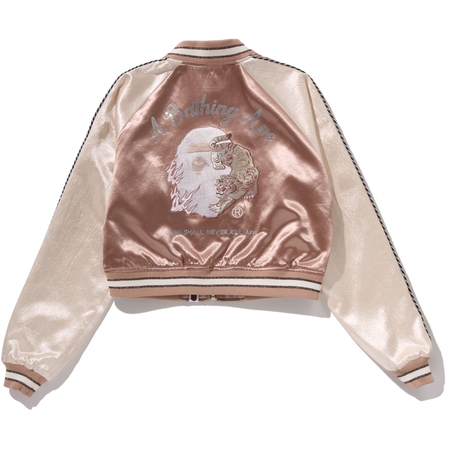 Оригінальна Multilogo Cropped Souvenir Jacket Ladies A bathing ape – вид ззаду