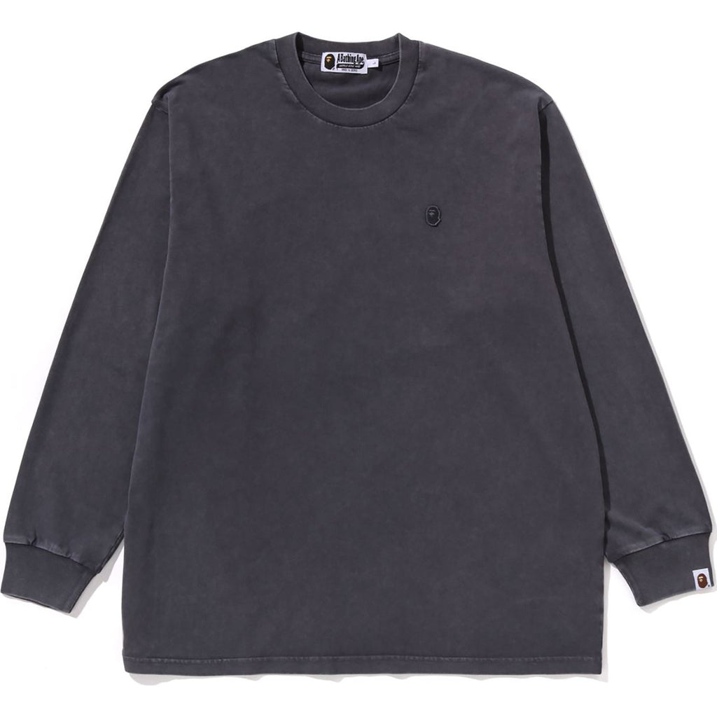 Оригінальна Garment Dye One Point Relaxed Fit Ls Tee Mens A bathing ape – боковий вид