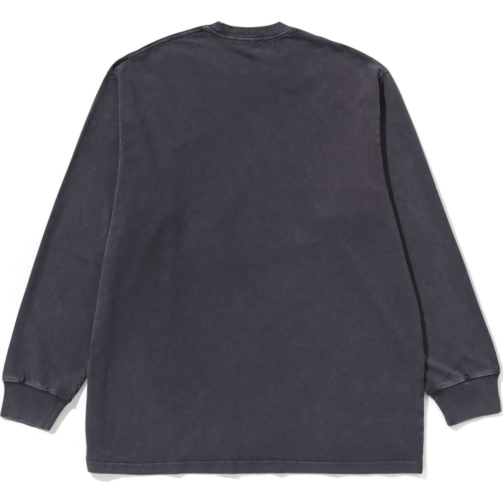 Оригінальна Garment Dye One Point Relaxed Fit Ls Tee Mens A bathing ape – вид ззаду
