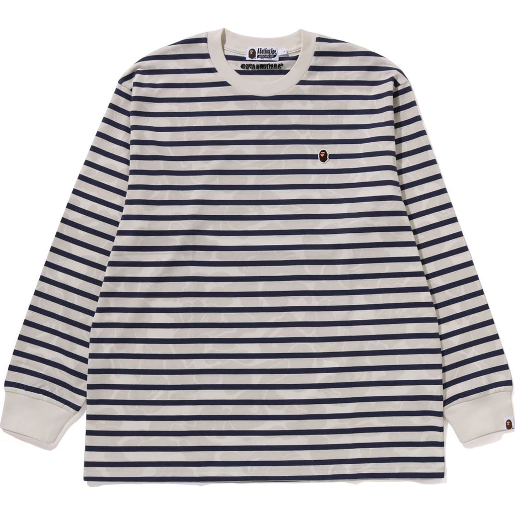 Solid Camo One Point Relaxed Fit Stripe Ls Tee Mens A bathing ape оригінал – Купити в Україні – боковий вид