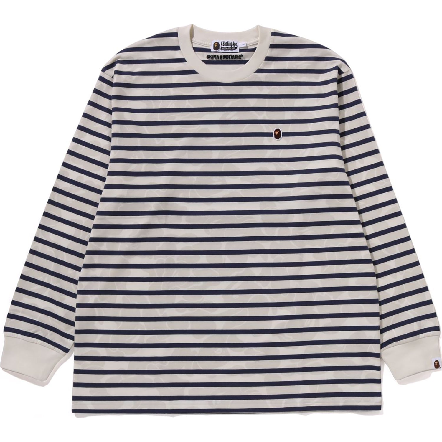 Solid Camo One Point Relaxed Fit Stripe Ls Tee Mens A bathing ape оригінал – Купити в Україні – боковий вид