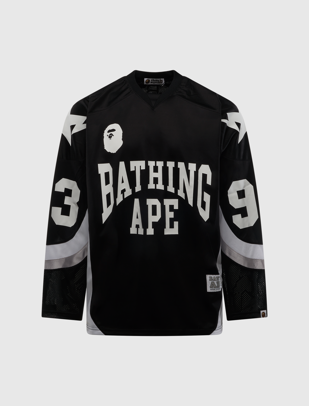Оригінальна Line Camo Jacquard Logo Relaxed Fit Ice Hockey Jersey A bathing ape – боковий вид