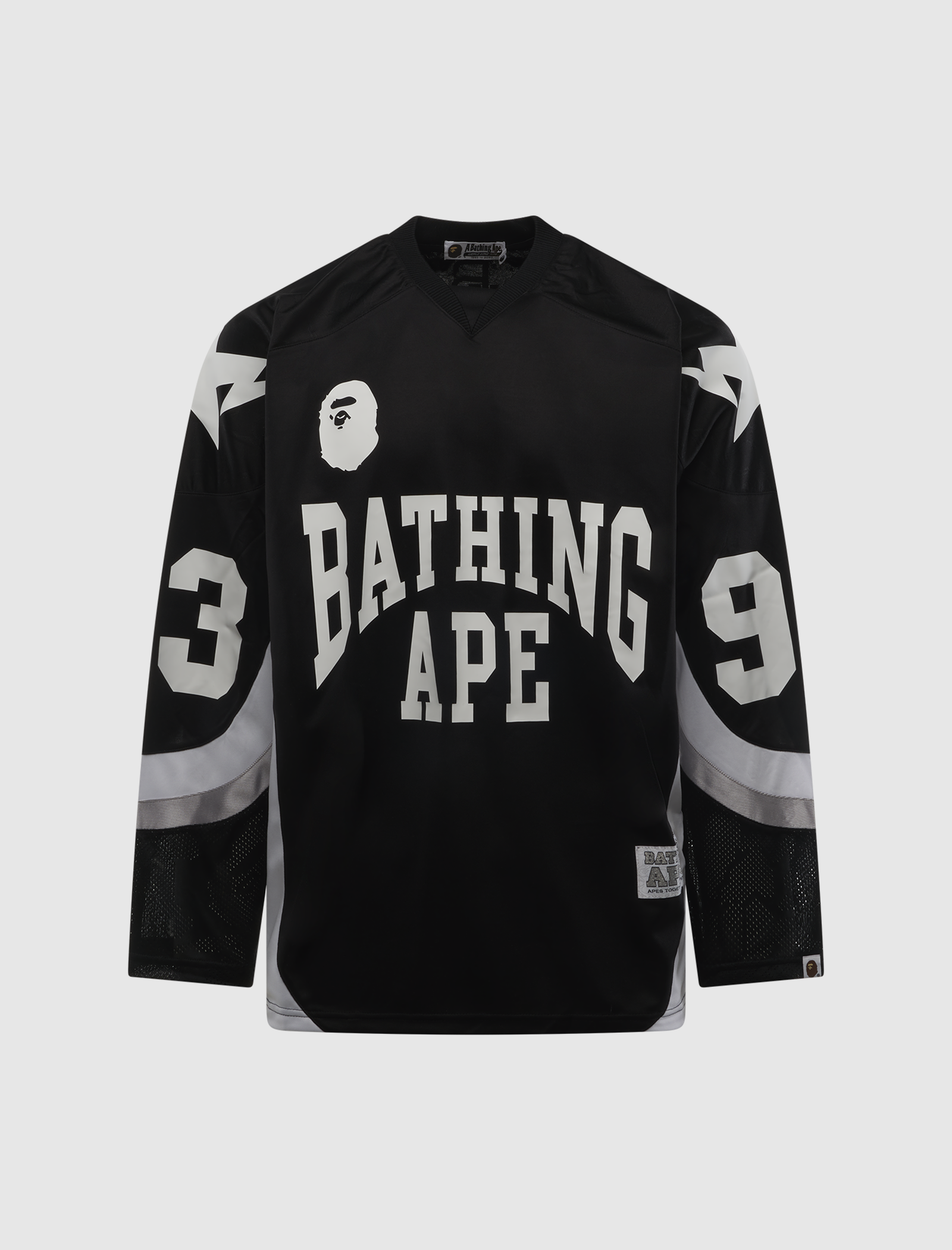 Оригінальна Line Camo Jacquard Logo Relaxed Fit Ice Hockey Jersey A bathing ape – боковий вид