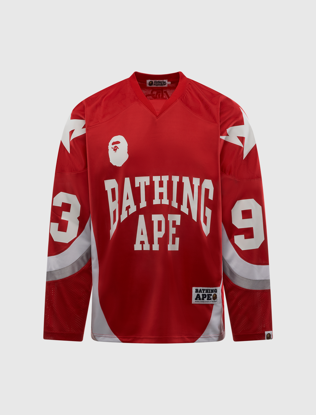 Оригінальна Line Camo Jacquard Logo Relaxed Fit Ice Hockey Jersey A bathing ape – боковий вид