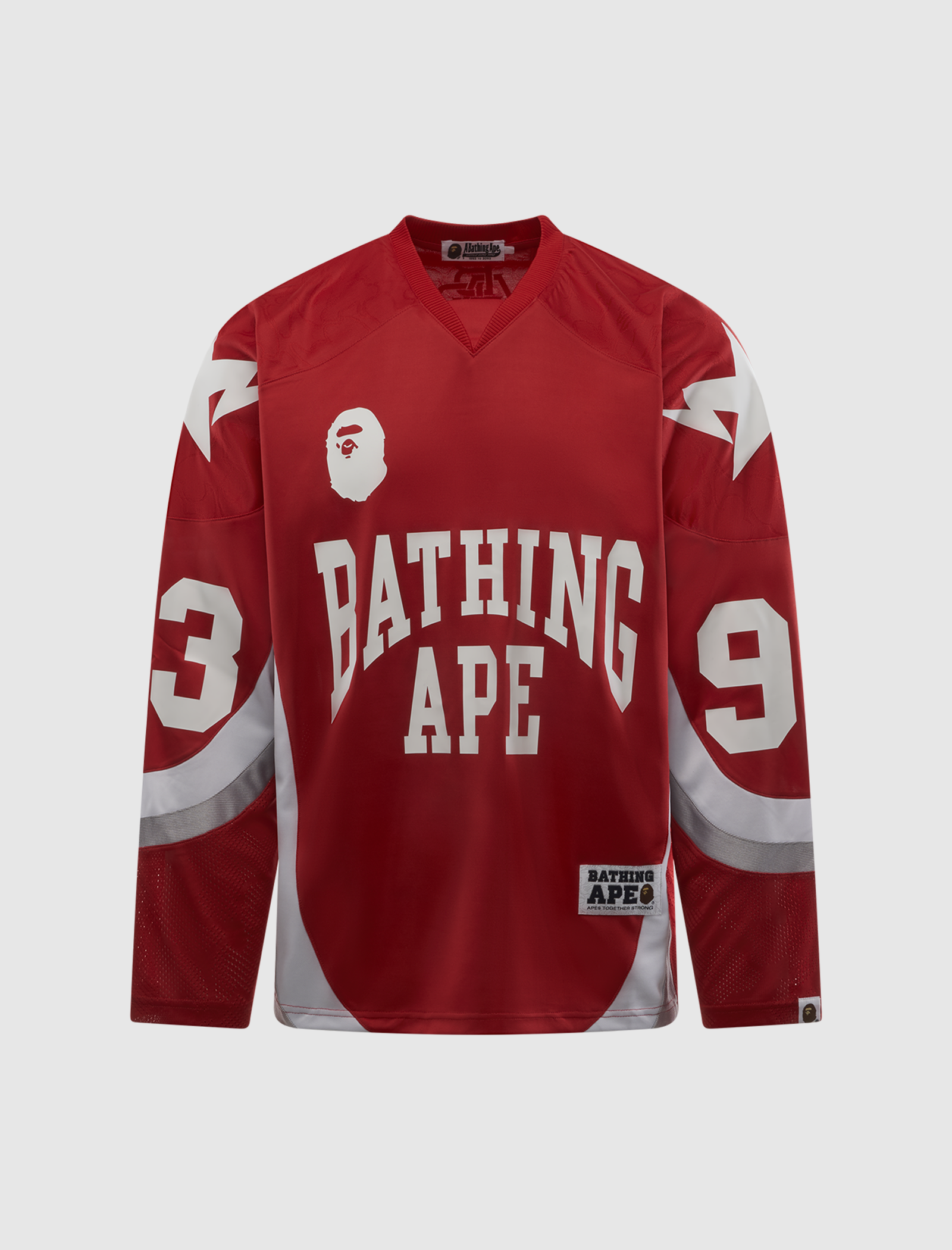 Оригінальна Line Camo Jacquard Logo Relaxed Fit Ice Hockey Jersey A bathing ape – боковий вид