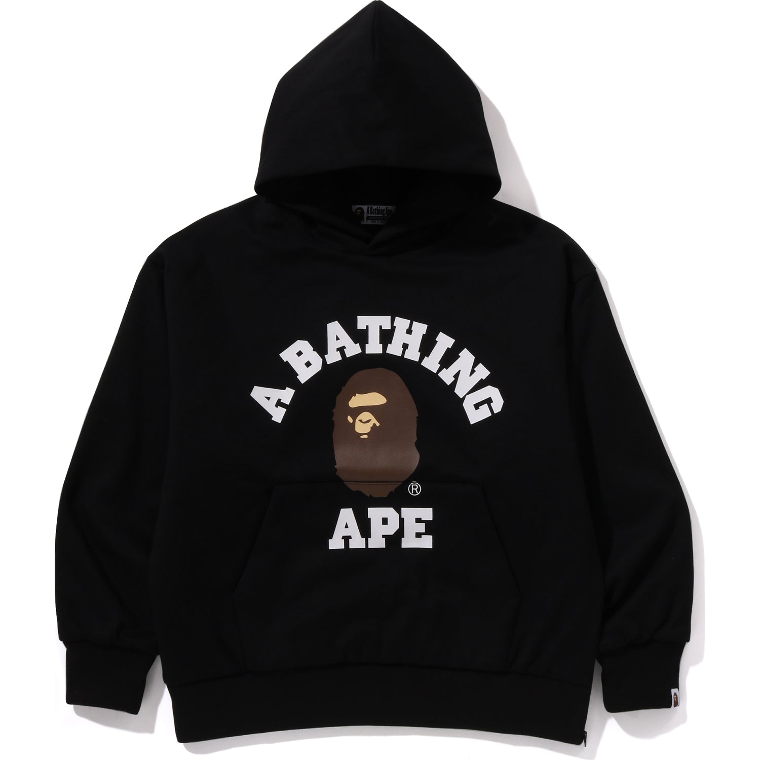 Оригінальна College Puffy Relaxed Fit Pullover Hoodie Mens A bathing ape – боковий вид