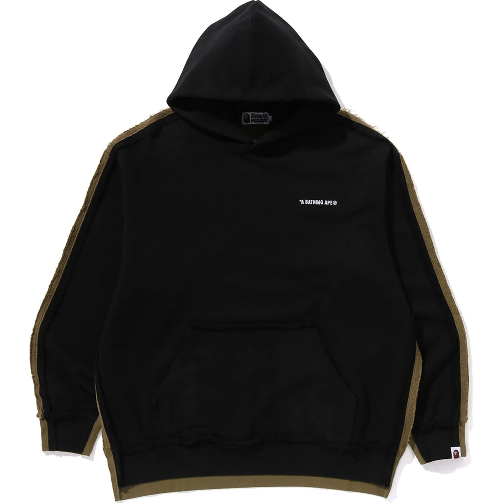 Оригінальна 1st Camo Blocking Raw Edge Relaxed Fit Pullover Hoodie Mens A bathing ape – боковий вид