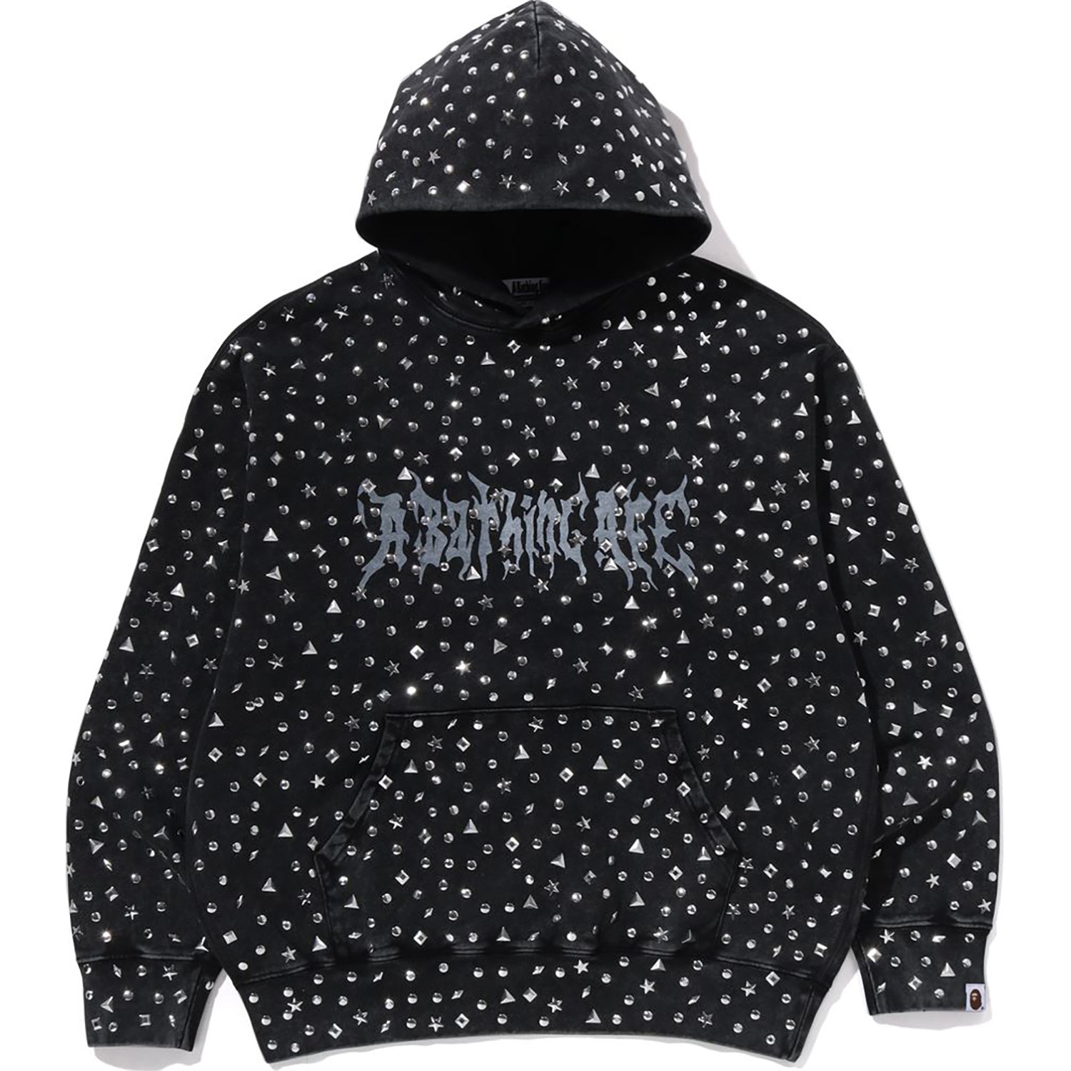 Studded Logo Relaxed Fit Pullover Hoodie Mens A bathing ape оригінал – Купити в Україні – боковий вид