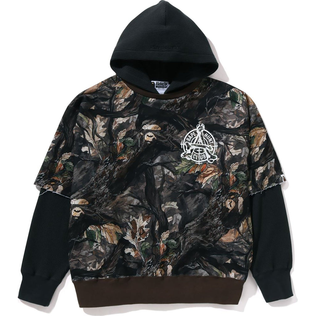 Tree Edge Camo Layered Pullover Hoodie Mens A bathing ape оригінал – Купити в Україні – боковий вид