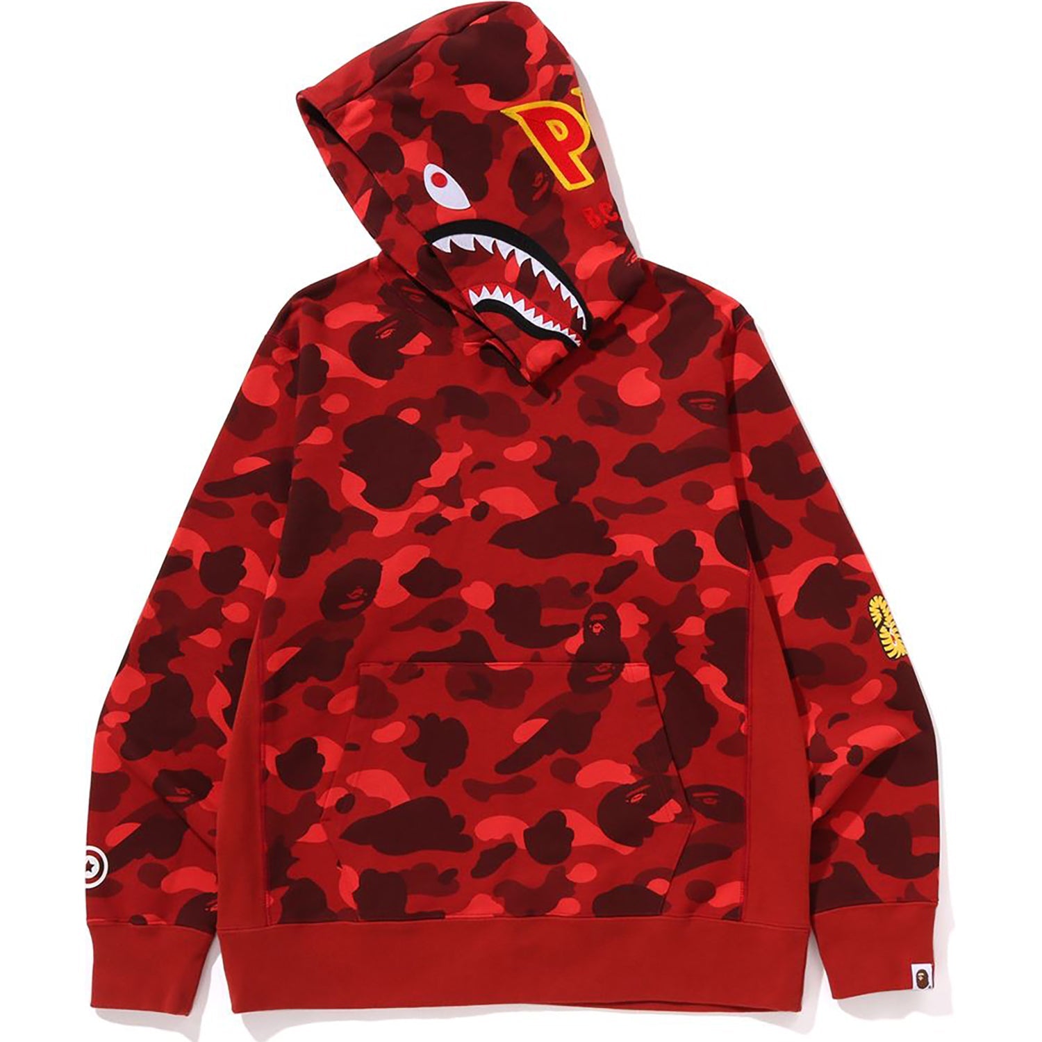 Color Camo 2nd Shark Pullover Hoodie Mens A bathing ape оригінал – Купити в Україні – вид ззаду