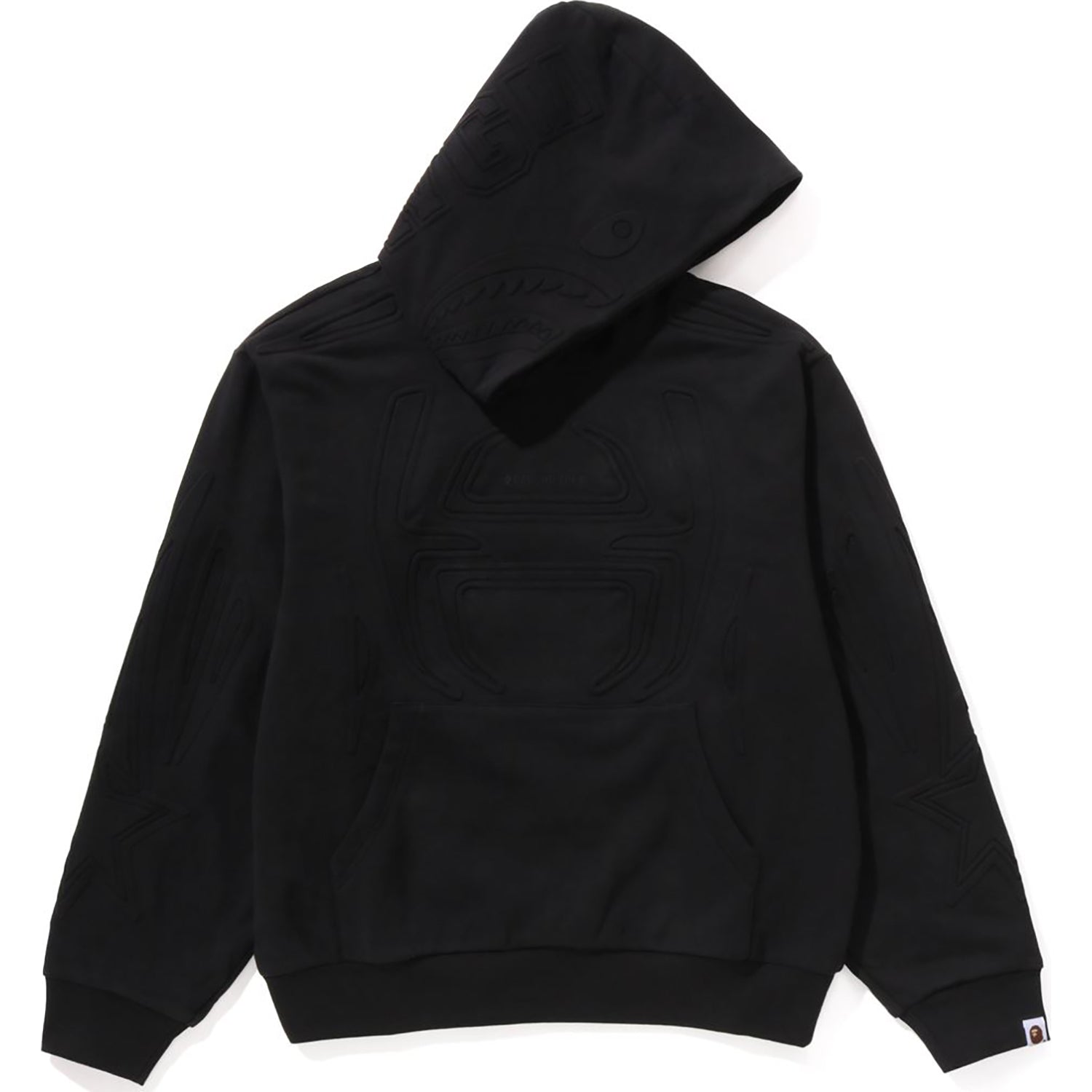 Padded Shark Cropped Fit Pullover Hoodie Mens A bathing ape оригінал – Купити в Україні – боковий вид