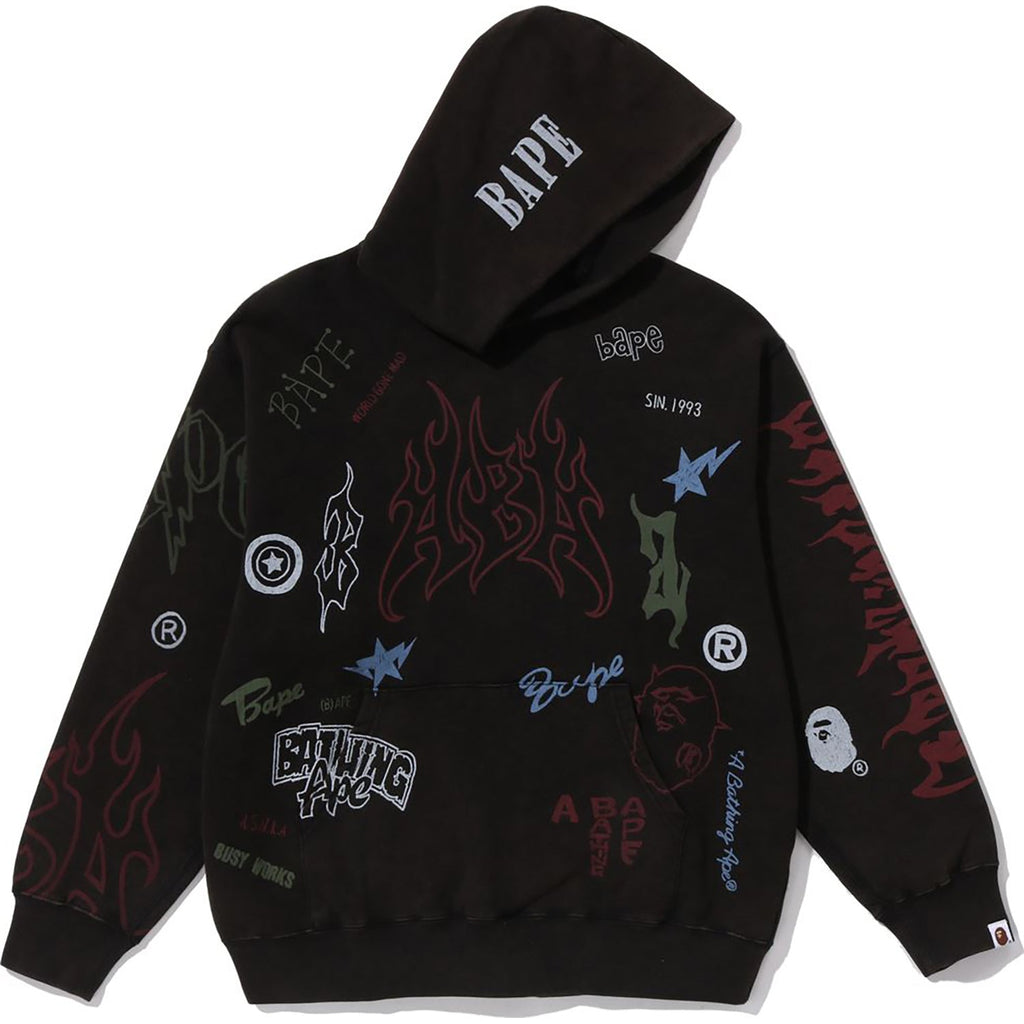 Allover Print Relaxed Fit Pullover Hoodie Mens A bathing ape оригінал – Купити в Україні – вид ззаду