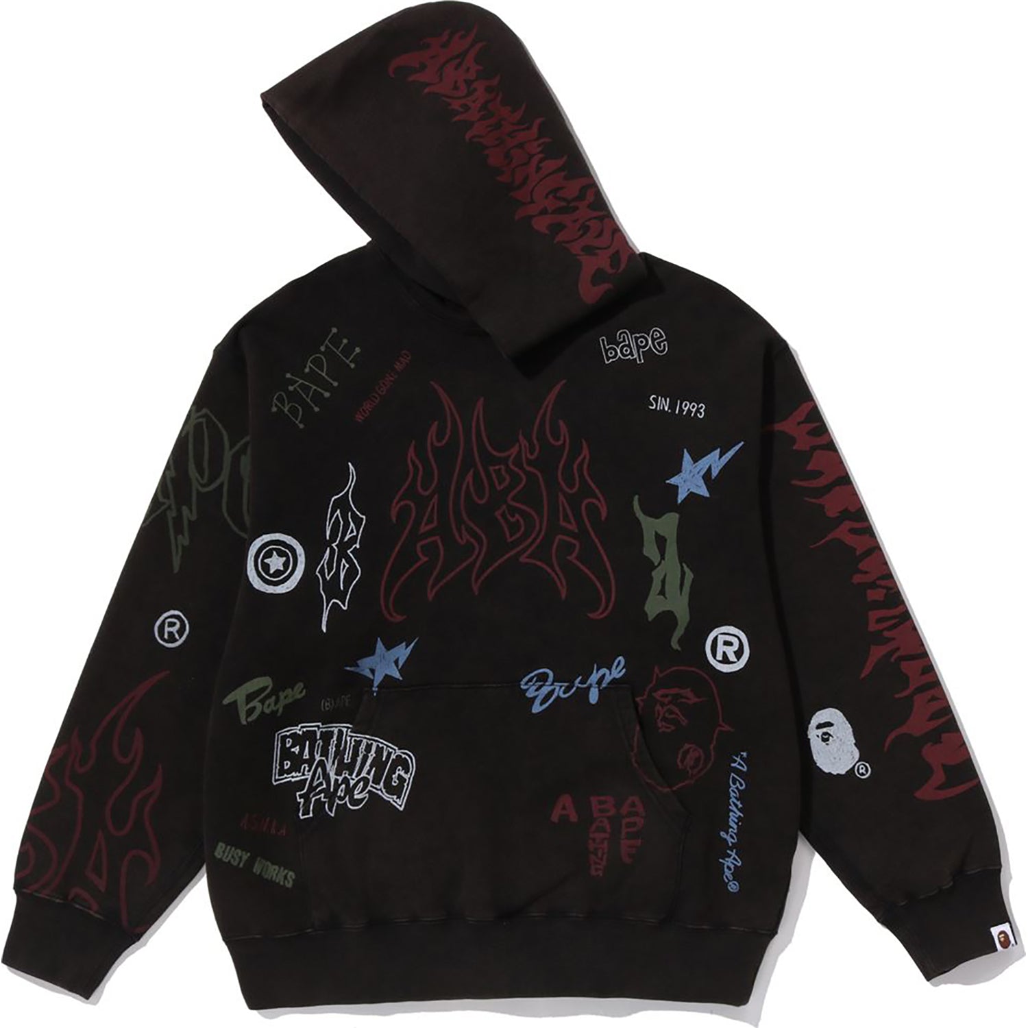 Allover Print Relaxed Fit Pullover Hoodie Mens A bathing ape оригінал – Купити в Україні – детальний вид