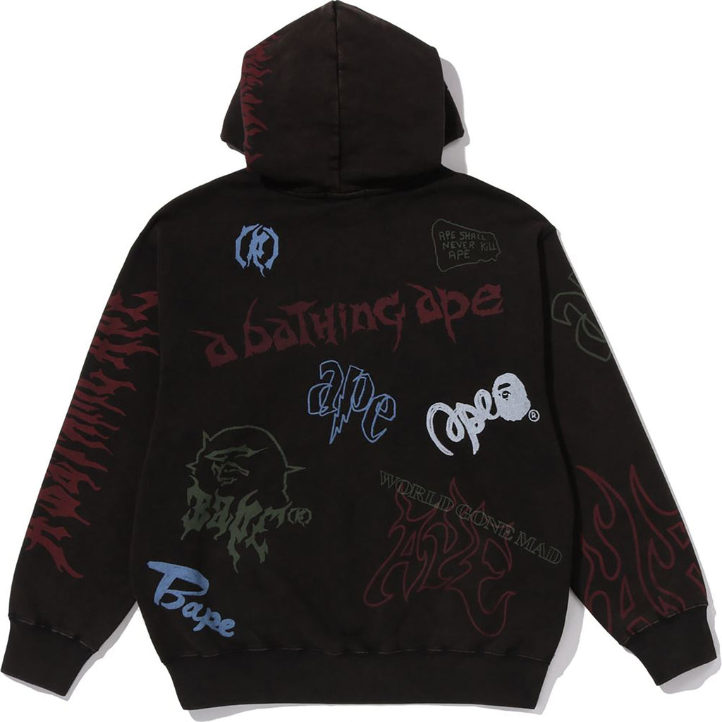 Allover Print Relaxed Fit Pullover Hoodie Mens A bathing ape оригінал – Купити в Україні – збільшений вид