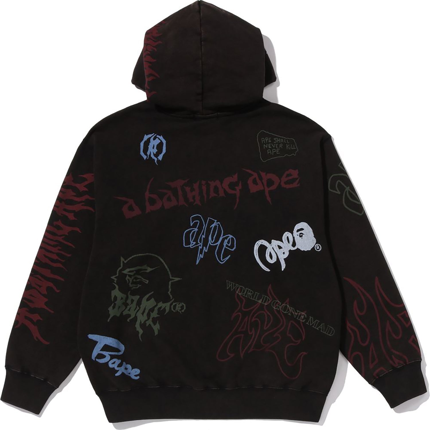 Allover Print Relaxed Fit Pullover Hoodie Mens A bathing ape оригінал – Купити в Україні – збільшений вид