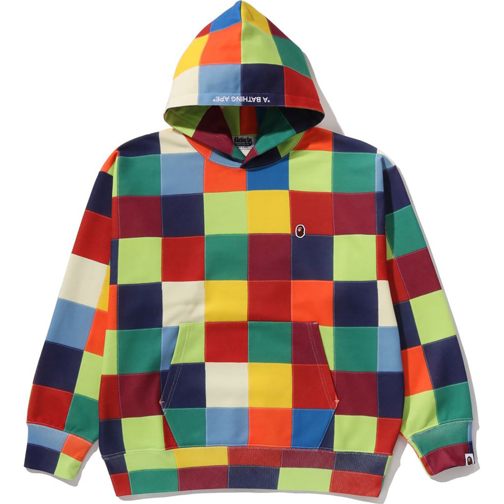 Multi Color Patchwork Pullover Hoodie Mens A bathing ape оригінал – Купити в Україні – боковий вид