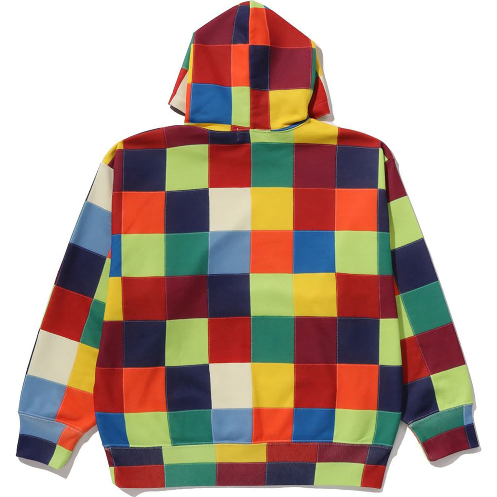 Multi Color Patchwork Pullover Hoodie Mens A bathing ape оригінал – Купити в Україні – вид ззаду