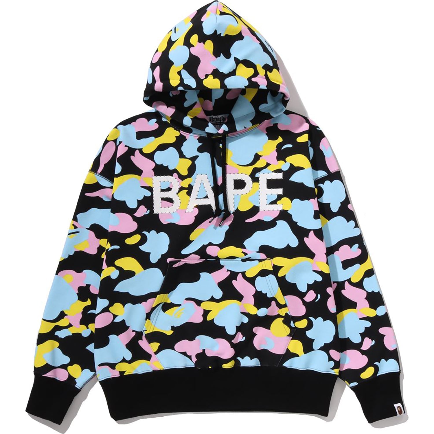New Multi Camo Logo Oversized Pullover Hoodie Ladies A bathing ape – Гарантія оригінальності – боковий вид