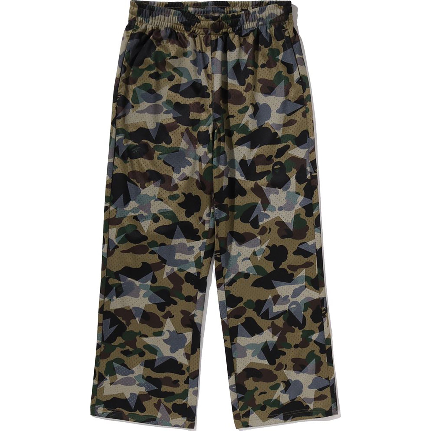 Оригінальна Sta Over Print 1st Camo Sta Mesh Sweatpants Mens A bathing ape – боковий вид
