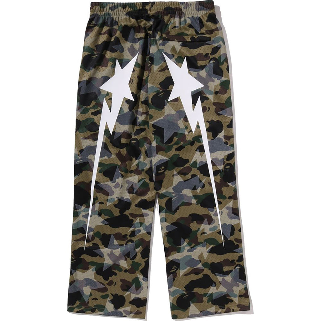 Оригінальна Sta Over Print 1st Camo Sta Mesh Sweatpants Mens A bathing ape – вид ззаду