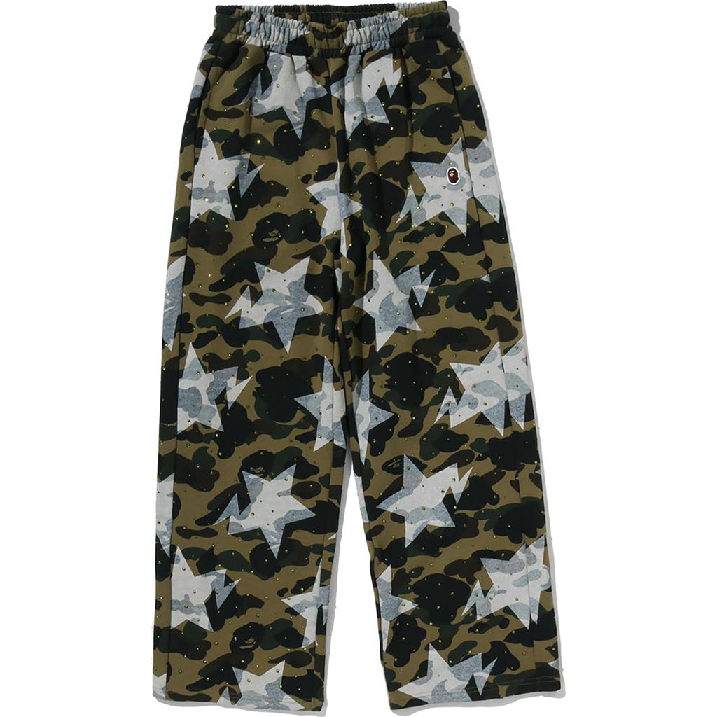 Sta Over Print 1st Camo Crystal Stone Sweat Pants Ladies A bathing ape – Гарантія оригінальності – боковий вид