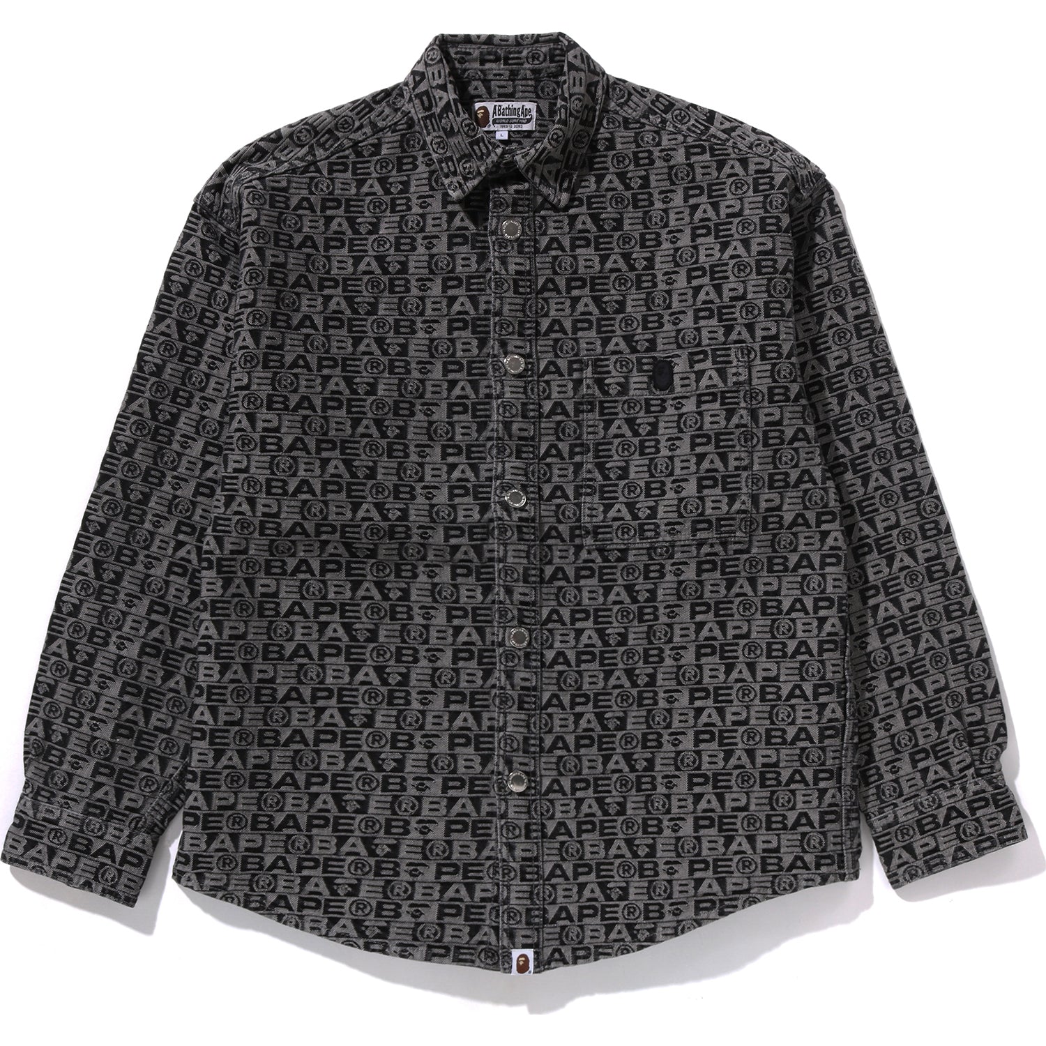 Оригінальна Lux Sport Pattern Jacquard 10oz Denim Shirts Mens A bathing ape – збільшений вид