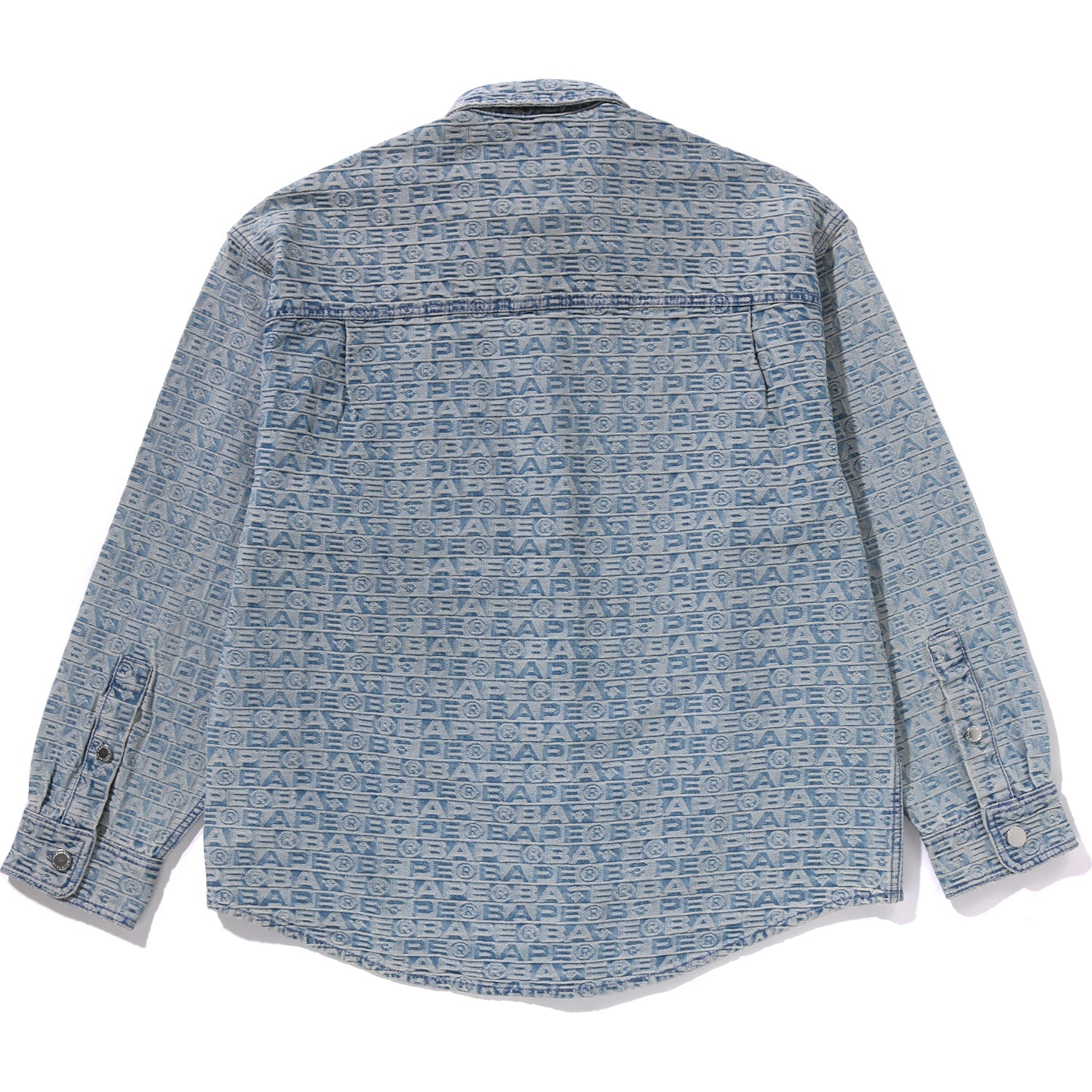 Оригінальна Lux Sport Pattern Jacquard 10oz Denim Shirts Mens A bathing ape – вид ззаду