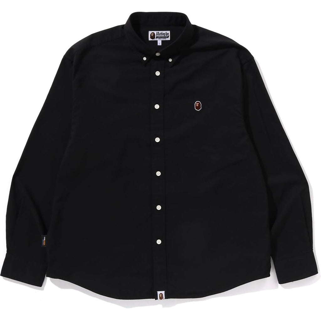 One Point Oxford Ls Shirt Mens A bathing ape – Гарантія оригінальності – боковий вид