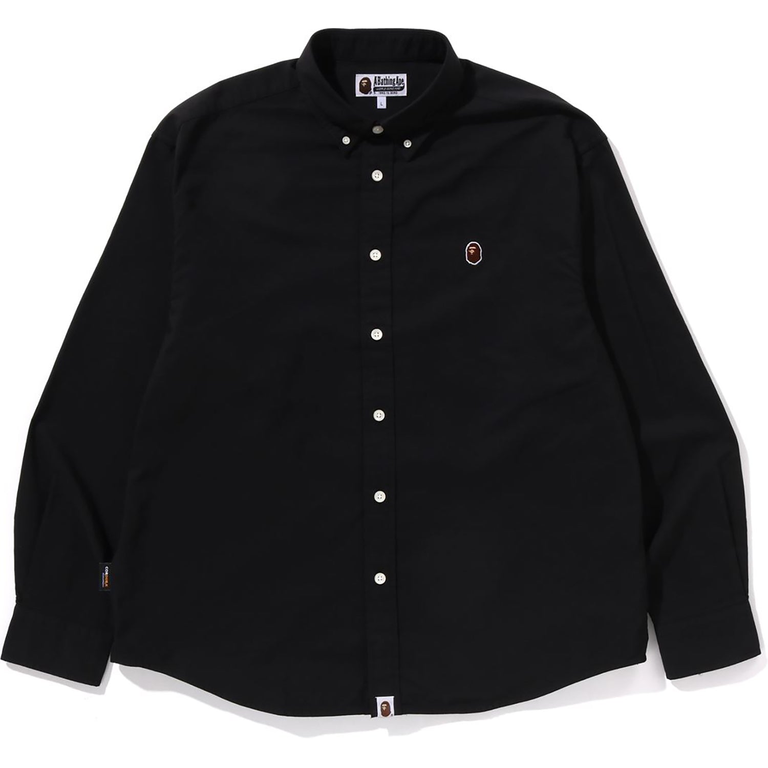 One Point Oxford Ls Shirt Mens A bathing ape – Гарантія оригінальності – боковий вид