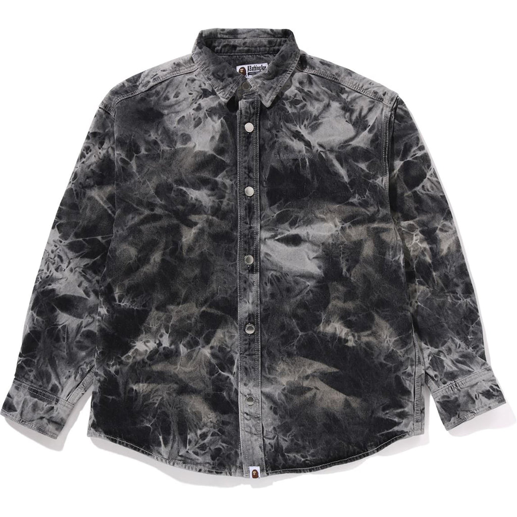 Destroyed Bleach Bathing Ape Logo Ls Shirt Mens A bathing ape оригінал – Купити в Україні – боковий вид