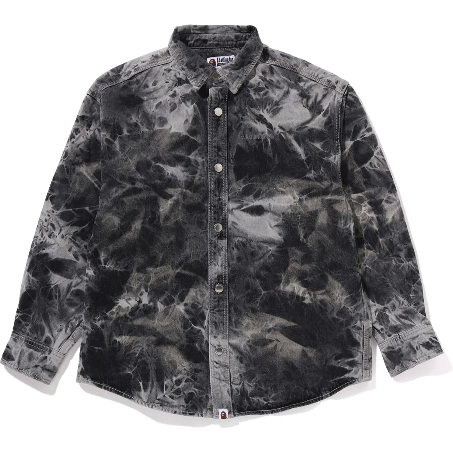 Destroyed Bleach Bathing Ape Logo Ls Shirt Mens A bathing ape оригінал – Купити в Україні – боковий вид