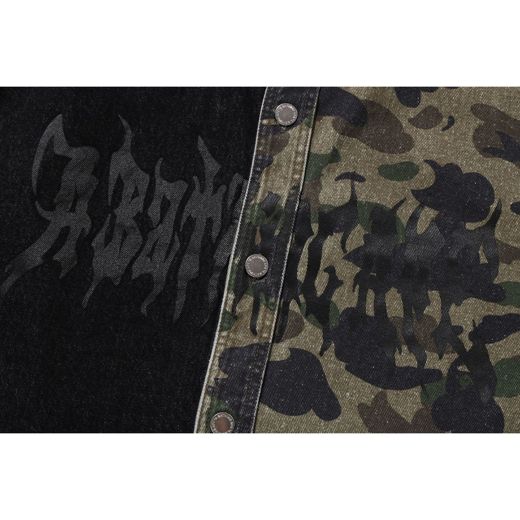 1st Camo Blocking Destoryed Heavy Wash Logo Ls Shirt Mens A bathing ape оригінал – Купити в Україні – детальний вид