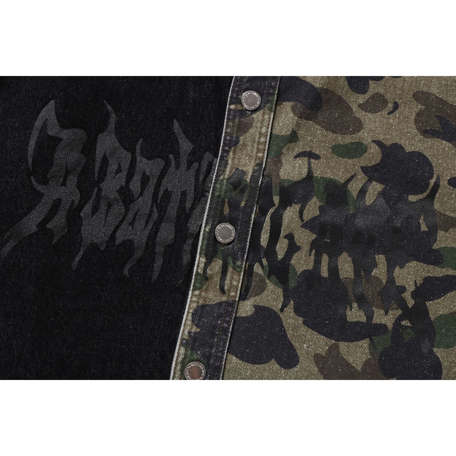 1st Camo Blocking Destoryed Heavy Wash Logo Ls Shirt Mens A bathing ape оригінал – Купити в Україні – детальний вид