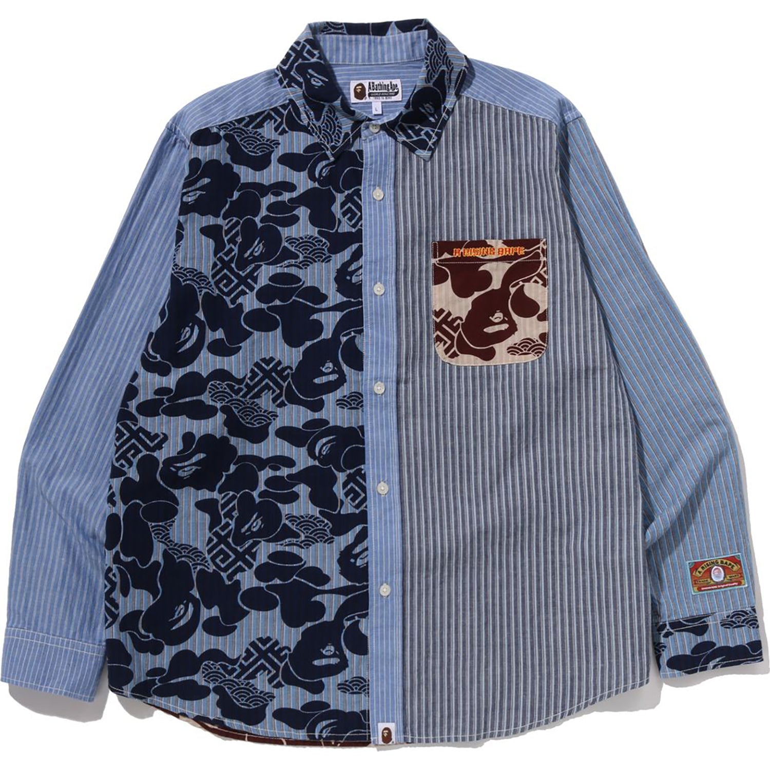 Оригінальна Asia Camo Patchwork Shirt Mens A bathing ape – боковий вид