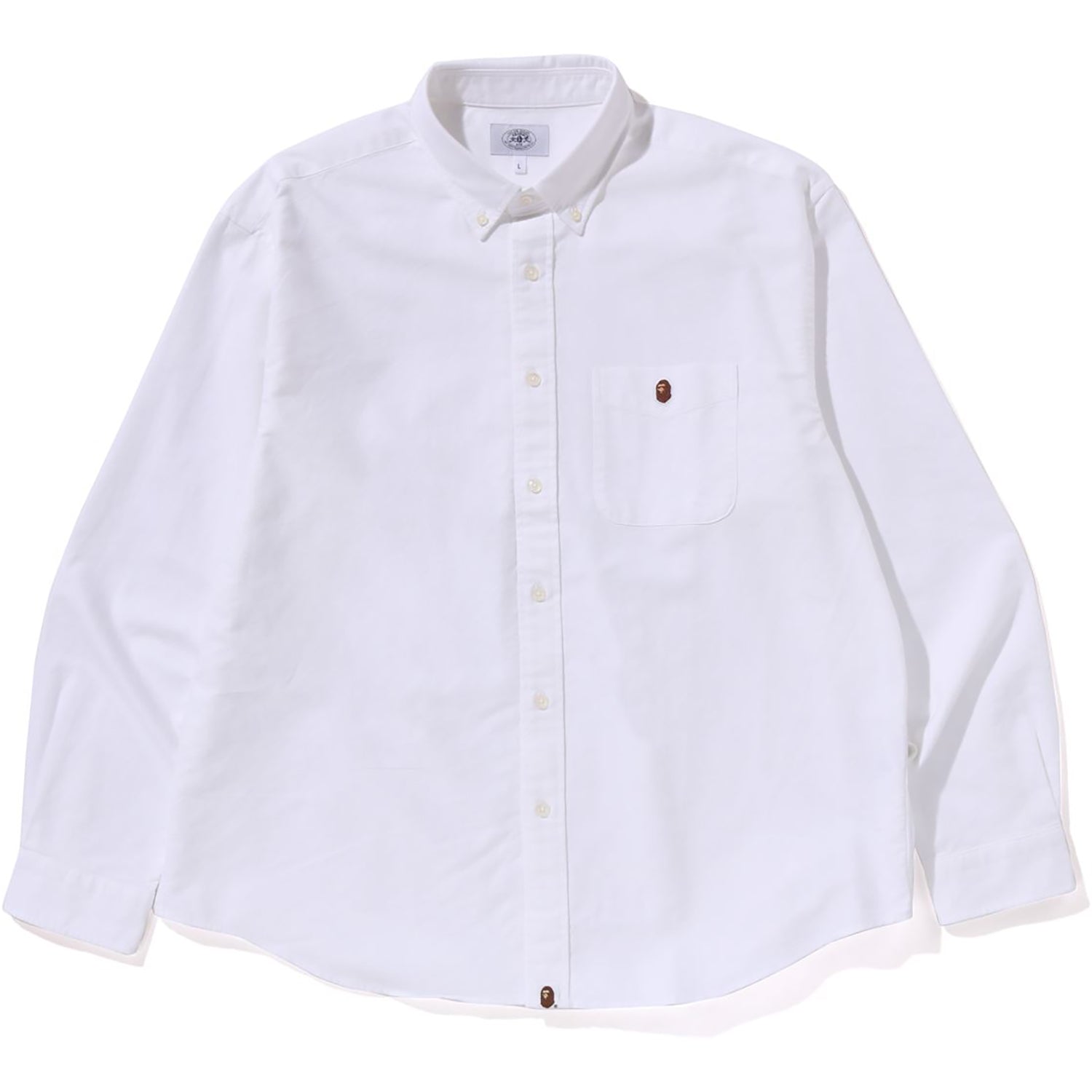 One Point Oxford Ls Shirt Mens A bathing ape – Гарантія оригінальності – боковий вид