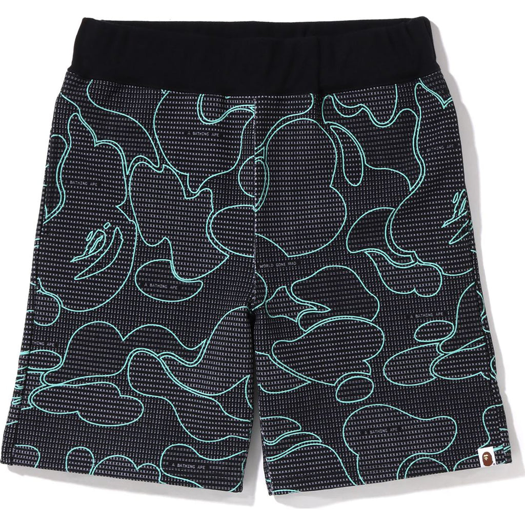 Оригінальна Text Code Camo Sweat Shorts Mens A bathing ape – боковий вид